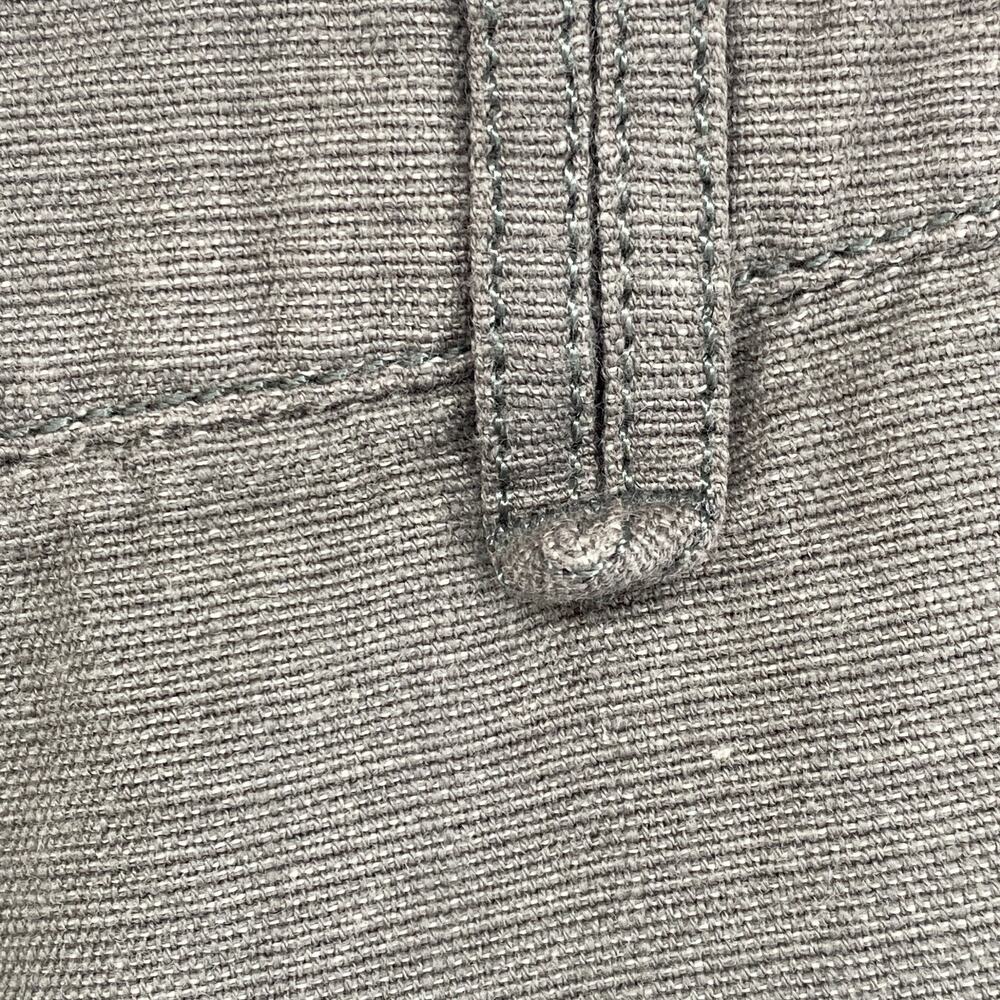 EILEEN FISHER Pants S Soft Cotton Canvas Chino Straight Cropped Cuff Detail Gray - Picture 6 of 14